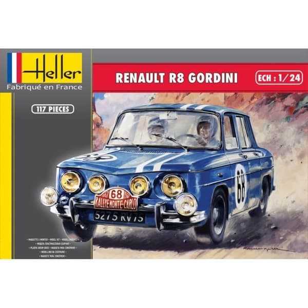 Renault R8 Gordini modell - HELLER - 1/24 - 15 år och över - Blå