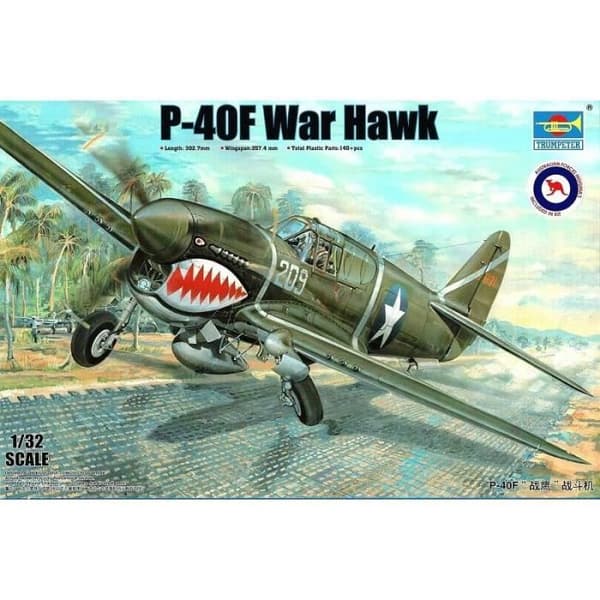 Flygplansmodell - TRUMPETER - P-40F War Hawk - 1/32:a - Reducerad modell