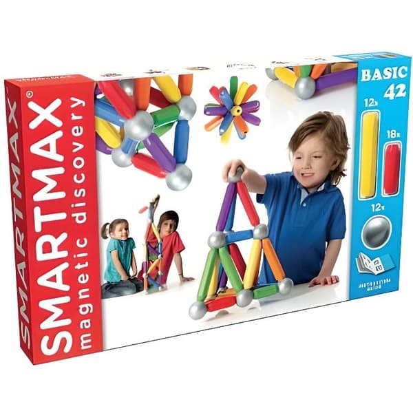 Magnetkonstruktionsspel - SMART - SmartMax Basic: Set 42 delar - Pojke - Barn - 4 år + - Röd