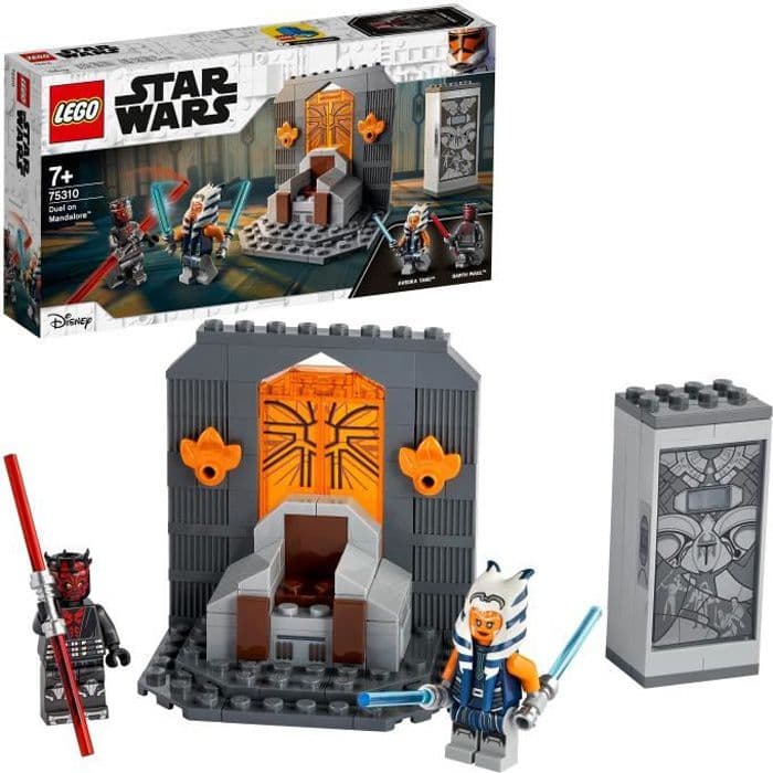 LEGO® 75310 Star Wars-duell om byggbar Mandalore-leksak, leksaker för barn från 7 år och uppåt, minifigurer och ljussvärd