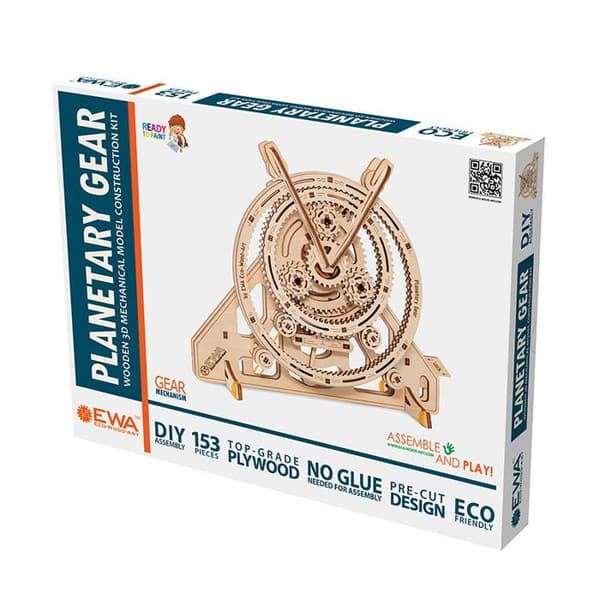 Eco-Wood-Art Planetary Gear 3D-pussel 11,8 x 24 cm Trä 153 bitar