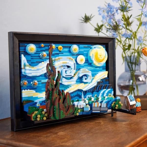 LEGO Idéer 21333 Vincent Van Gogh - Den stjärnklara natten Canvaskonsttryck
