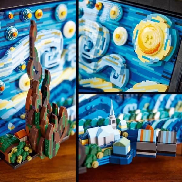 LEGO Idéer 21333 Vincent Van Gogh - Den stjärnklara natten Canvaskonsttryck
