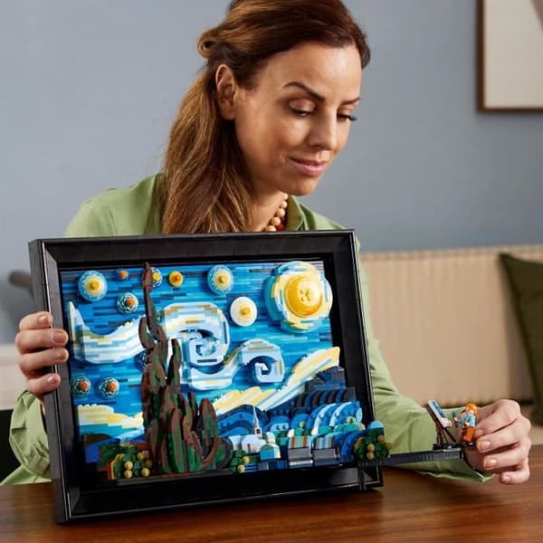 LEGO Idéer 21333 Vincent Van Gogh - Den stjärnklara natten Canvaskonsttryck