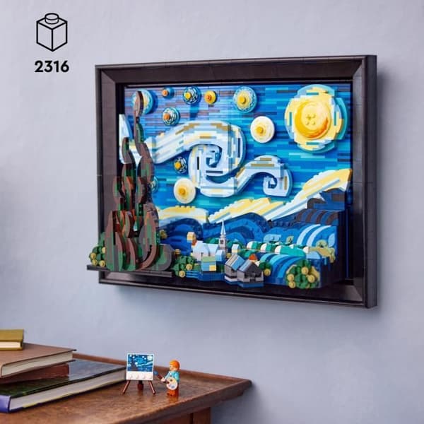 LEGO Idéer 21333 Vincent Van Gogh - Den stjärnklara natten Canvaskonsttryck