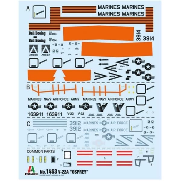 Modellflygplan - OSPREY - V-22 Osprey - Skala 1/72 - Plast - 24,3 cm
