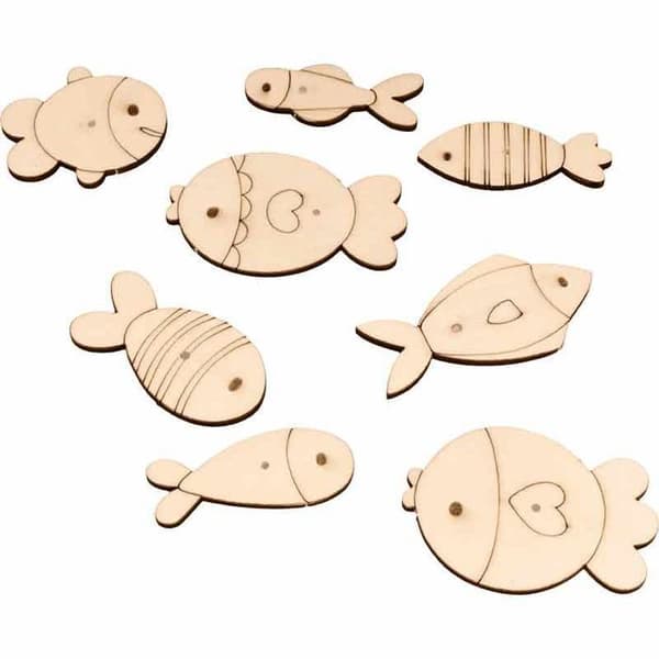 Fiskespel - Trä - 8 fiskar - 2 fiskespön - Från 3 år - Unisex