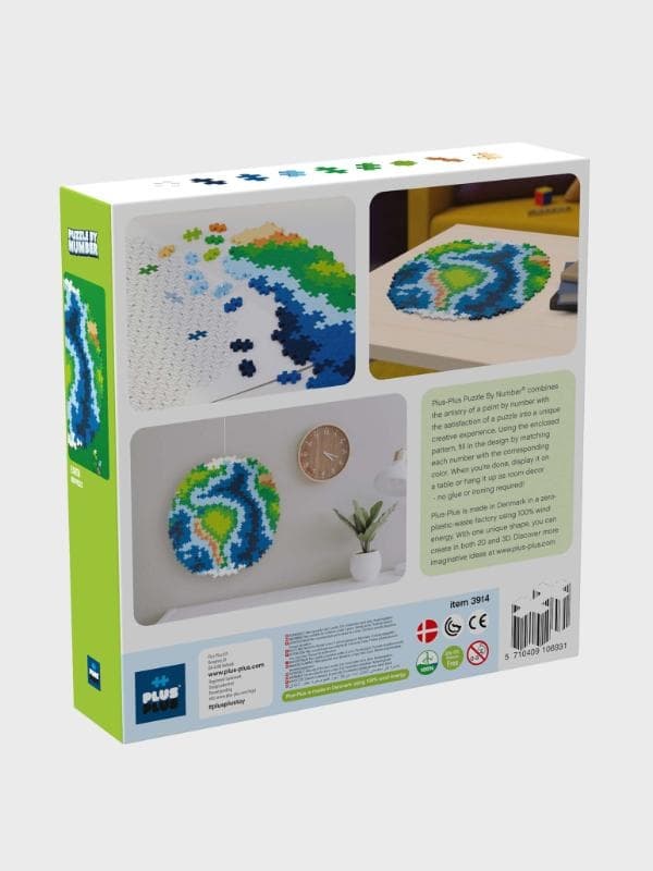 Plus-plus-palapeli numeroittain Earth, 800 kappaletta
