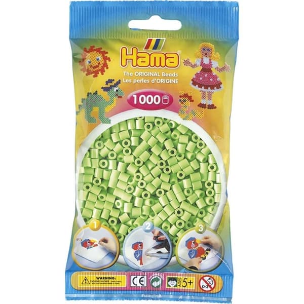 Hama Pärlor Midi 1000 st, Pastellgrön