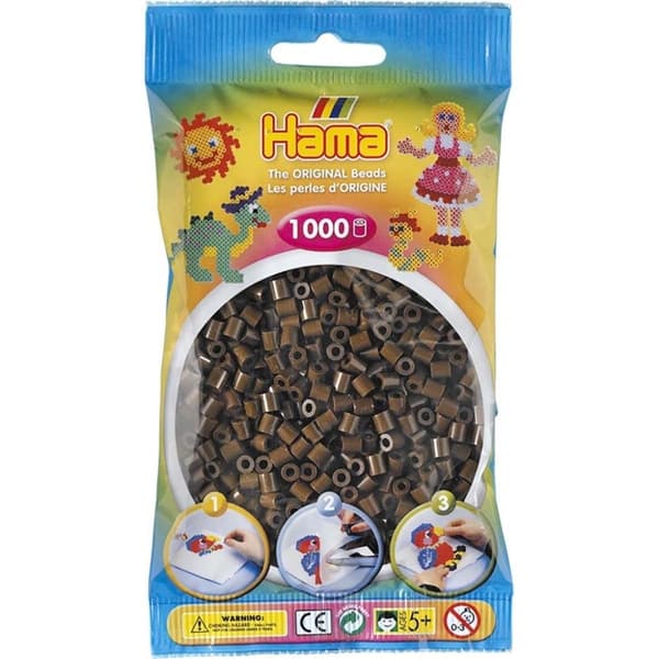 Hama Beads Midi 1000 stk, Brun