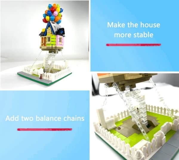 Byggeklodser - hus med balloner - kompatibel med lego