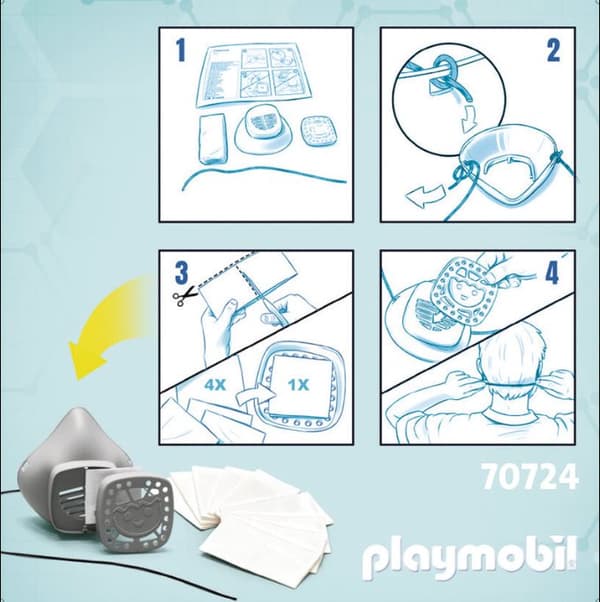 Playmobil Nose & Mouth Mask Medium Grey