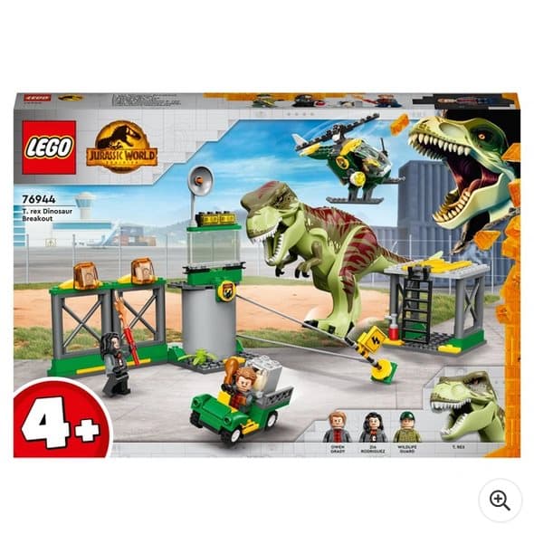 LEGO 76944 Jurassic World T. rex Dinosaur Breakout Toy Set
