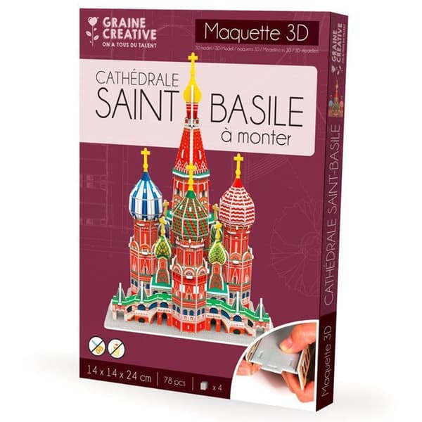 3D-modellpussel - Sankt Basilius-katedralen - Arkitektur och monument - Barn - KREATIVT FÖR VI HAR ALLA TALANG