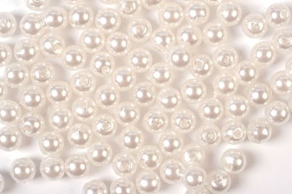 Plastpärlor 3mm 500g, Vit