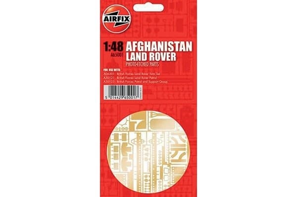 Airfix Land Rover deler med fotoetsing