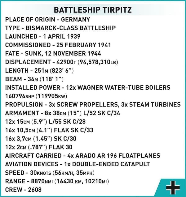 Cobi Battleship Tirpitz - Executive Edition