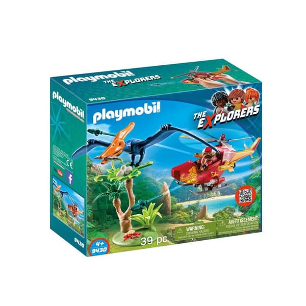 Playmobil 9430 The Explorers Helikopter med Pteranodon