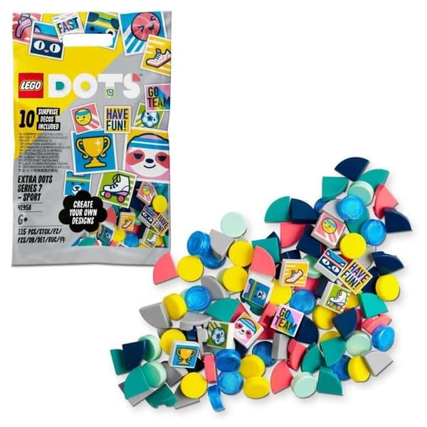 LEGO® 41958 DOTS dekorationsplattor DOTS - serie 7, väska, obegränsade kombinationer för armband, rum eller väska, presentidé