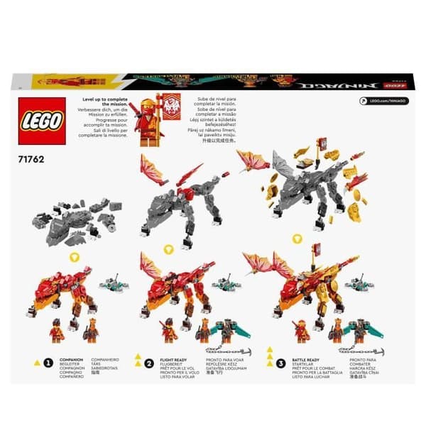 LEGO Ninjago 71762 Kai's Fire Dragon - Evolution, Ninja Toy, Fighter Minifigures, Ages 6