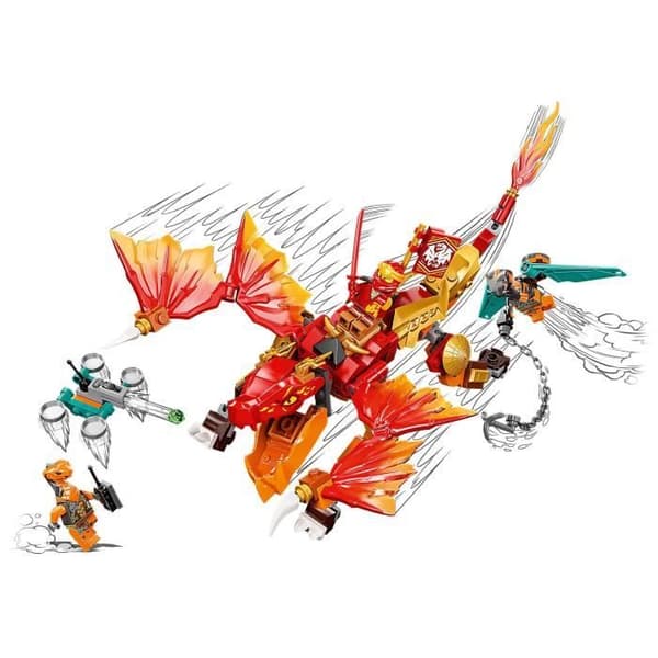 LEGO Ninjago 71762 Kai's Fire Dragon - Evolution, Ninja Toy, Fighter Minifigures, Ages 6