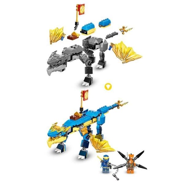 LEGO® 71760 NINJAGO Jay's Thunder Dragon Evolution Collectible Mission Banner Snake Minifigure Set