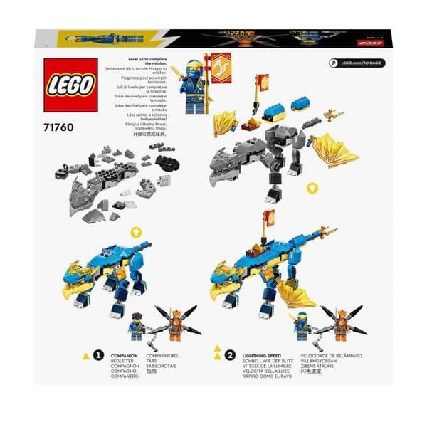 LEGO® 71760 NINJAGO Jay's Thunder Dragon Evolution Collectible Mission Banner Snake Minifigure Set