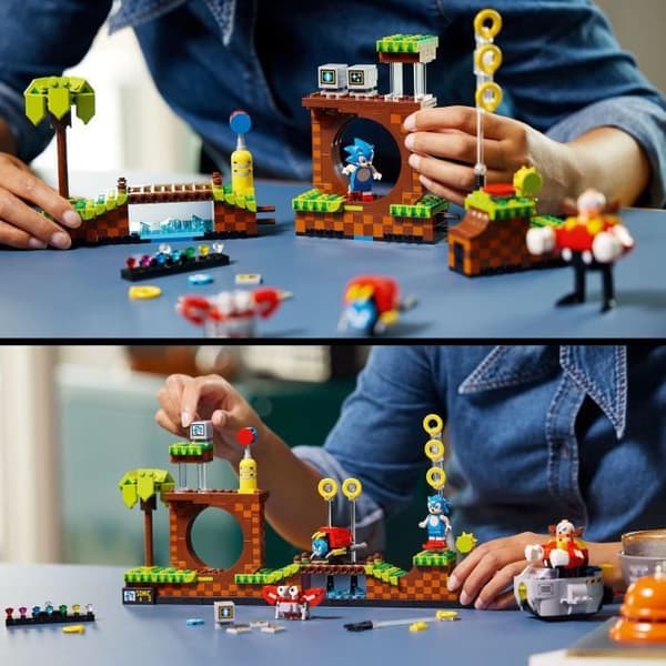 LEGO® Idéer 21331 Sonic the Hedgehog™ – Green Hill Zone, videospelsnivå, byggsats, presentidé