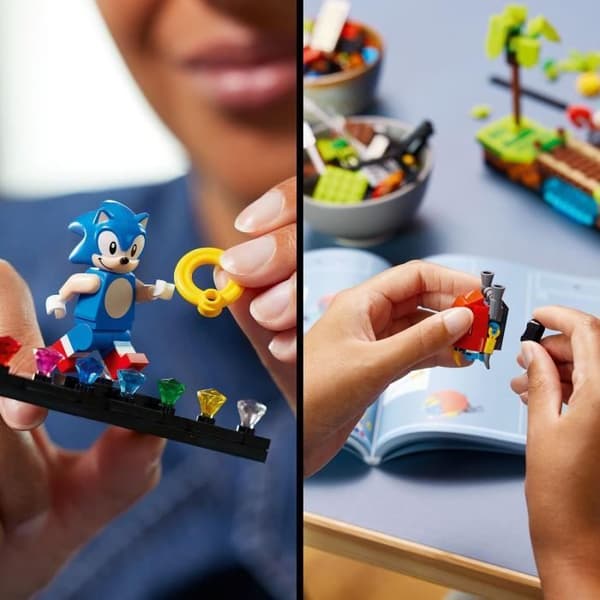 LEGO® Idéer 21331 Sonic the Hedgehog™ – Green Hill Zone, videospelsnivå, byggsats, presentidé