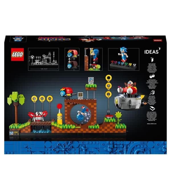LEGO® Idéer 21331 Sonic the Hedgehog™ – Green Hill Zone, videospelsnivå, byggsats, presentidé