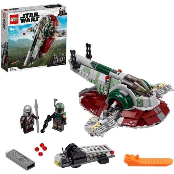 LEGO® 75312 Star Wars Boba Fetts luftskepp, set med 2 minifigurer, leksak för barn från 9 år och uppåt