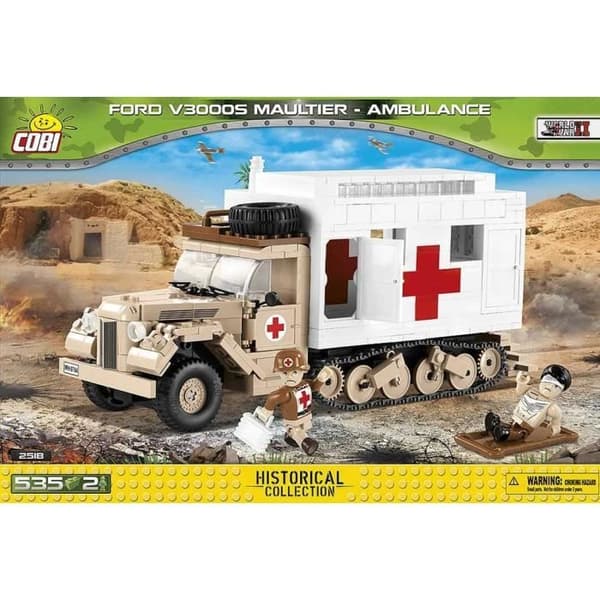 Byggspel - COBI - Ford V3000S Maultier Ambulans - 535 stycken - 2 figurer