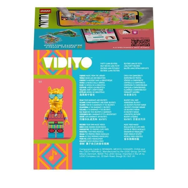 LEGO® 43105 VIDIYO™ Party Lama BeatBox Music Video Maker, Musical Toy with Lama, Augmented Reality Set App