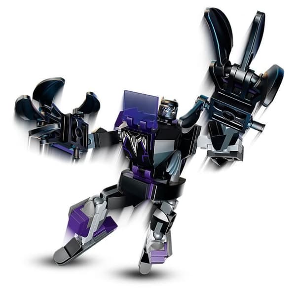 LEGO 76204 Marvel The Black Panther Robotrustning, Minifigurset, Avengers Building Toy för barn +7 år att samla in