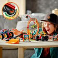 Miniatyrbild 5 av 6: LEGO® 60295 City Stuntz Stunt Show Arena, 2 monstertruckar och leksaksbilar, Pull-Down Motorcykel, Circle