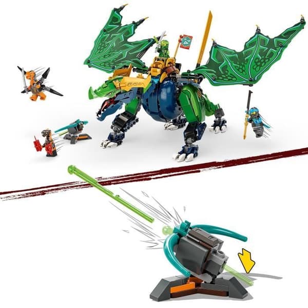 LEGO 71766 NINJAGO Lloyds legendariska drake, Ninja Lloyd minifigurer, Nya med svärd, drakleksak, för barn 8 år