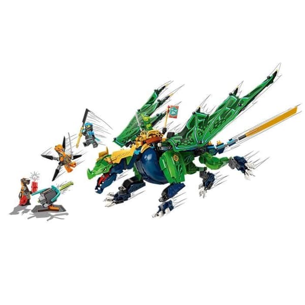LEGO 71766 NINJAGO Lloyds legendariska drake, Ninja Lloyd minifigurer, Nya med svärd, drakleksak, för barn 8 år