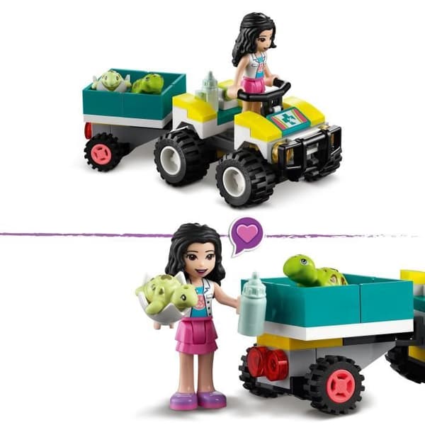 LEGO® 41697 Friends Turtle Protection Vehicle, Kreativ leksak för barn från 6 år och uppåt, marina djurfigurer