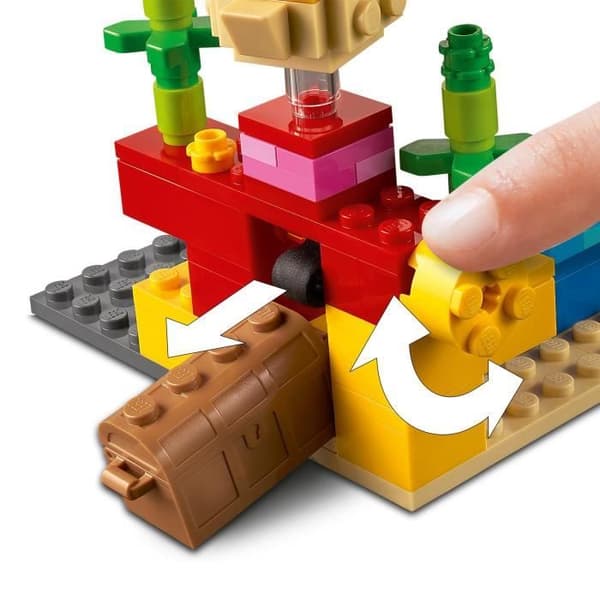 LEGO® Minecraft 21164 Coral Reef Toy med Alex, Zombie och Sword minifigurer