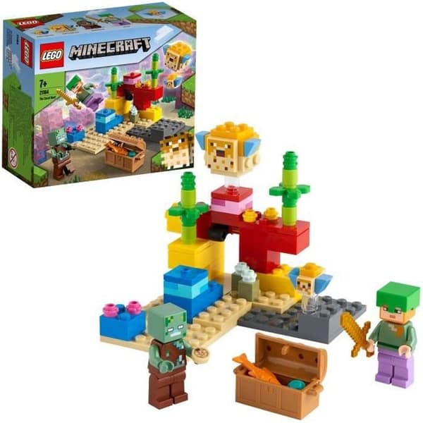 LEGO® Minecraft 21164 Coral Reef Toy med Alex, Zombie och Sword minifigurer