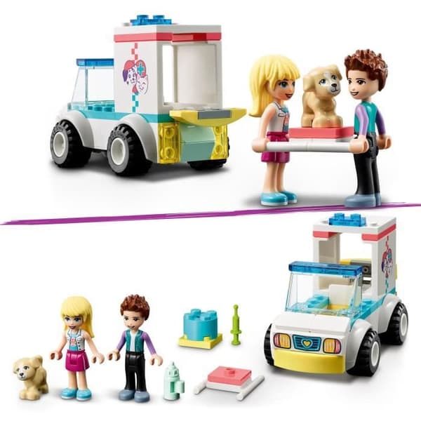 LEGO® Friends 41694 Veterinärklinikambulans för barn från 4 år och uppåt, minidocka och figurleksak för hund