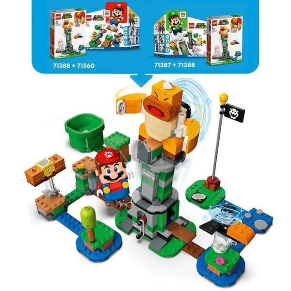 LEGO® 71388 Super Mario Boss Brother Sumos Infernal Tower Expansion Set, Barnleksak 6 år gammal, Samlarleksak