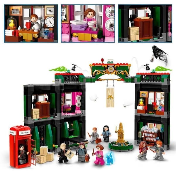 LEGO® 76403 Harry Potter The Ministry of Magic, 12 minifigurer och en förvandlingsfunktion, presentidé