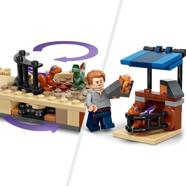 LEGO® 76945 Jurassic World Atrociraptor motorcykeljakt, dinosaurier, 2 babydinos och minifigurer