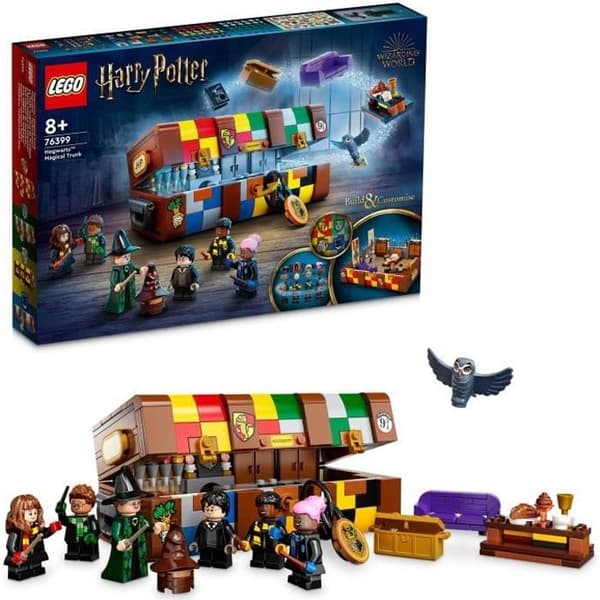 LEGO 76399 Harry Potter Hogwarts magiska kista, anpassningsbar leksak, tillbehör och karaktärsskapande, barn 8 år
