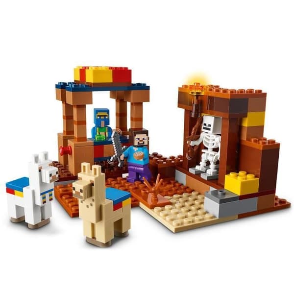 LEGO® Minecraft 21167 handelsplatsleksak med minifigurer av Steve, skelett och lama