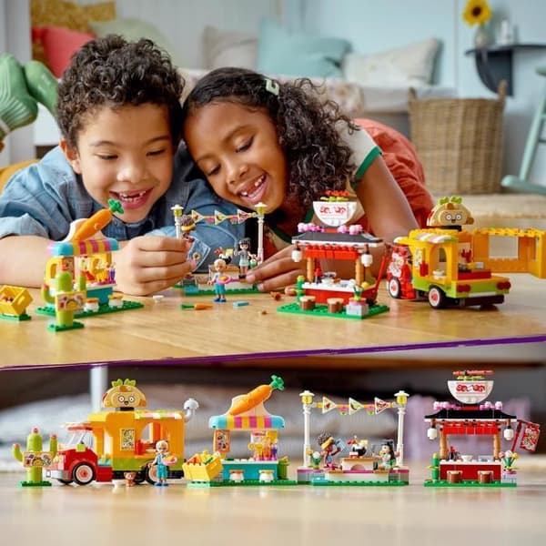LEGO® 41701 Friends Street Food Market, med Toy Truck Tacos och Juice Bar, kreativ presentidé för barn +6 år