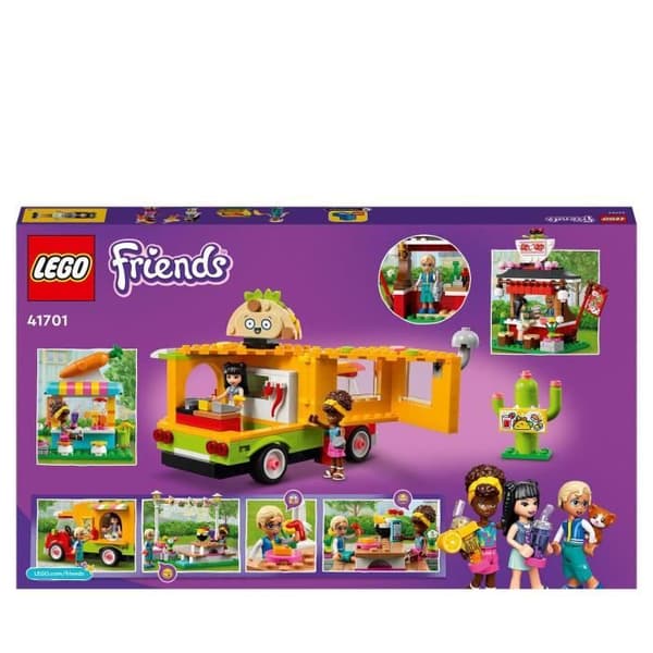 LEGO® 41701 Friends Street Food Market, med Toy Truck Tacos och Juice Bar, kreativ presentidé för barn +6 år