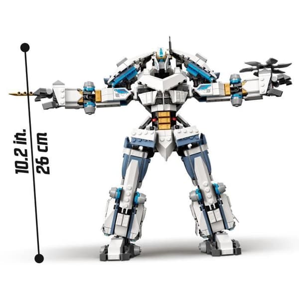 LEGO® NINJAGO 71738 Zanes Titan Battle Mech, Ninja Building Toy, Minifigures