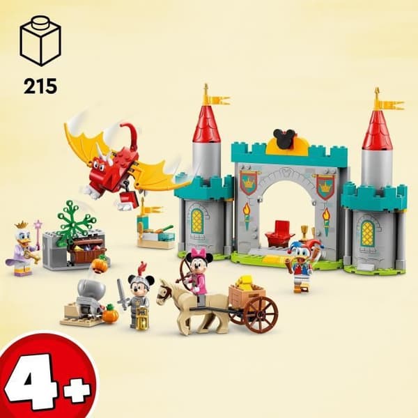 LEGO® Disney Mickey and Friends 10780 Castle Defenders, leksak med hästar för 4 år gammal